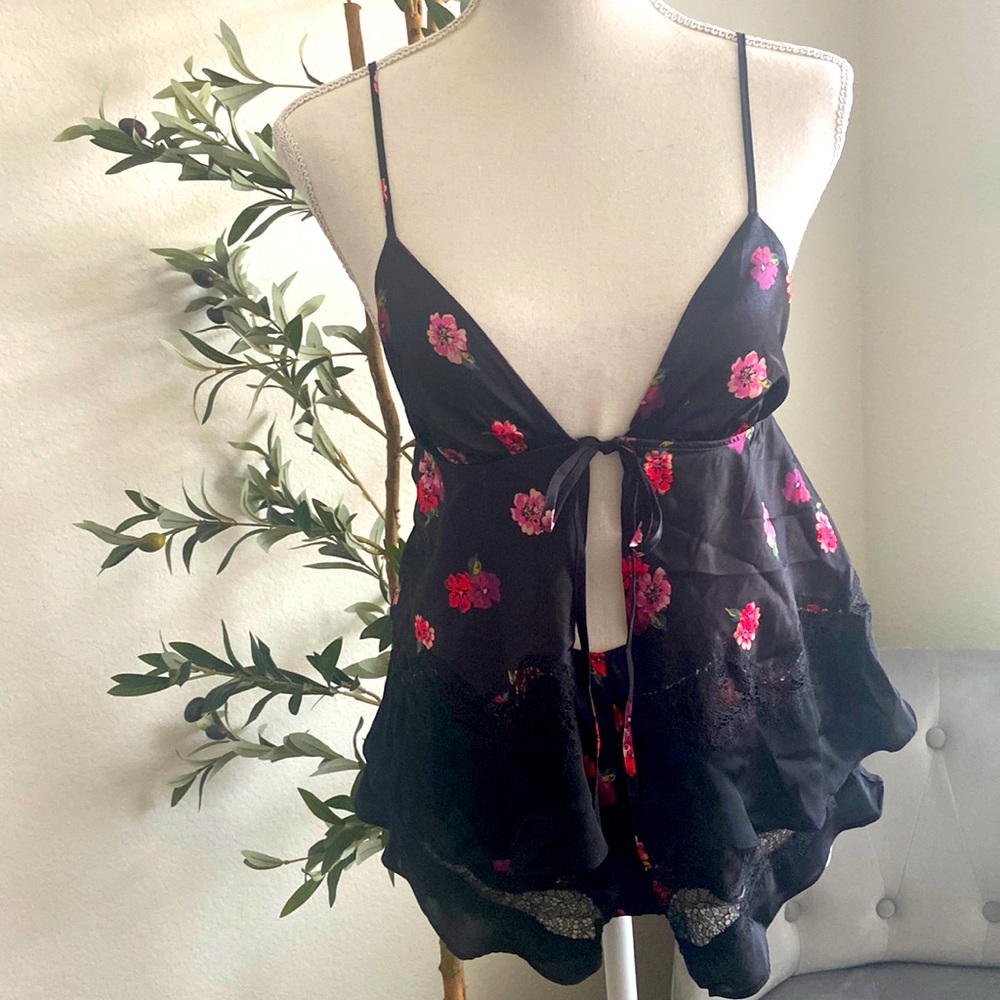 2PC Victorias Secret Sexy Floral Lace PJ Set NWT